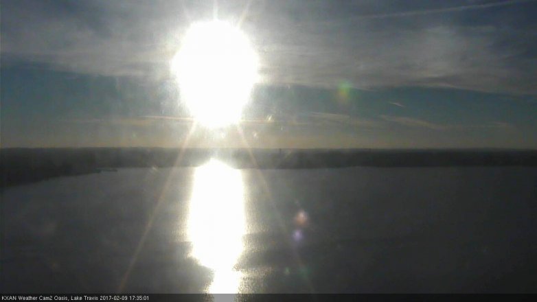 Lake Travis webcam, February 9, 2017 5:00 PM CT