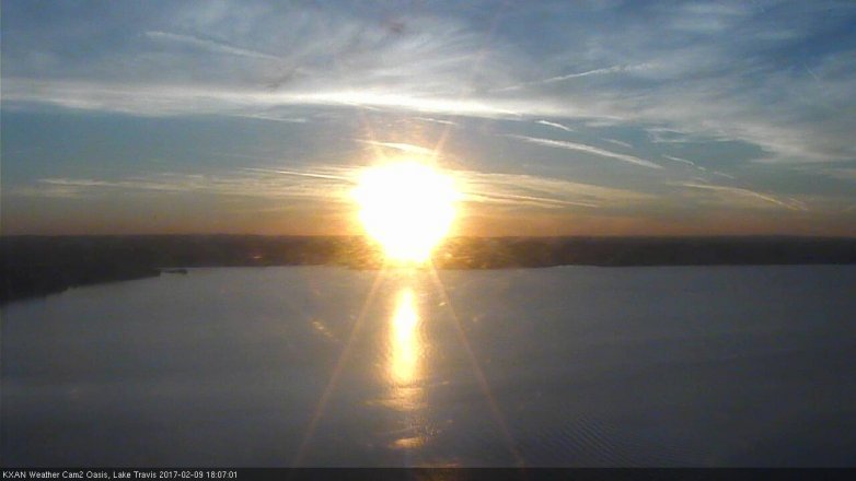 Lake Travis webcam, February 9, 2017 5:10 PM CT