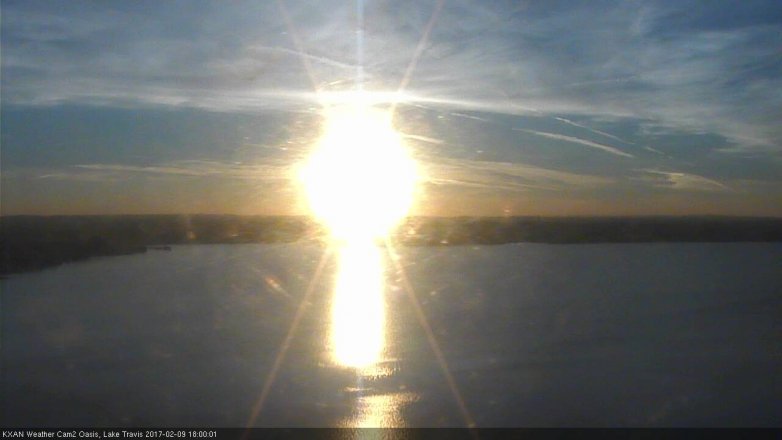 Lake Travis webcam, February 9, 2017 5:25 PM CT