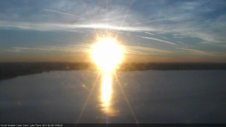 Lake Travis webcam, February 9, 2017 5:30 PM CT