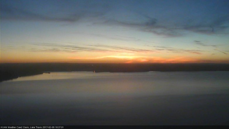 Lake Travis webcam, February 9, 2017 5:45 PM CT