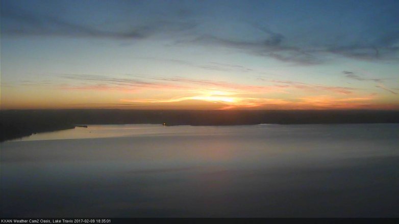 Lake Travis webcam, February 9, 2017 5:50 PM CT