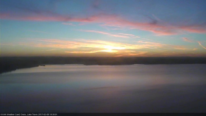 Lake Travis webcam, February 9, 2017 6:00 PM CT