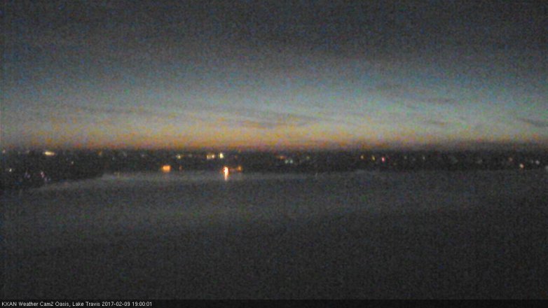 Lake Travis webcam, February 9, 2017 6:05 PM CT