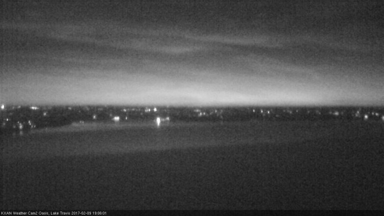 Lake Travis webcam, February 9, 2017 6:15 PM CT