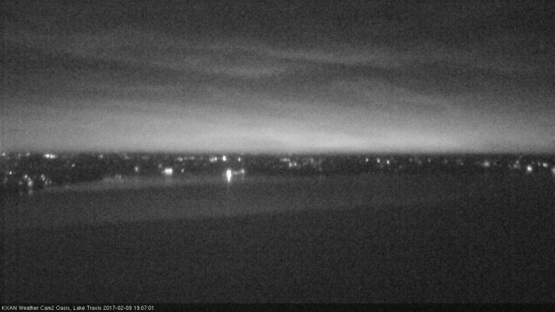 Lake Travis webcam, February 9, 2017 6:30 PM CT