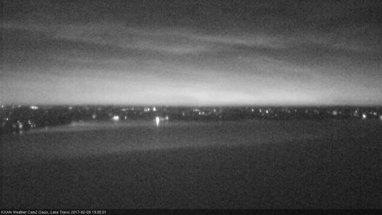 Lake Travis webcam, February 9, 2017 6:35 PM CT