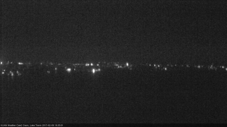 Lake Travis webcam, February 9, 2017 7:05 PM CT