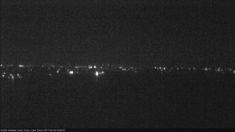 Lake Travis webcam, February 9, 2017 7:10 PM CT