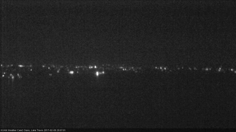 Lake Travis webcam, February 9, 2017 7:35 PM CT