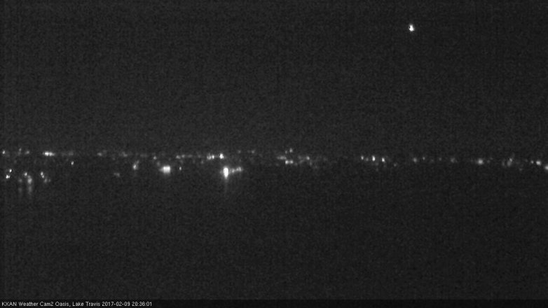Lake Travis webcam, February 9, 2017 7:50 PM CT