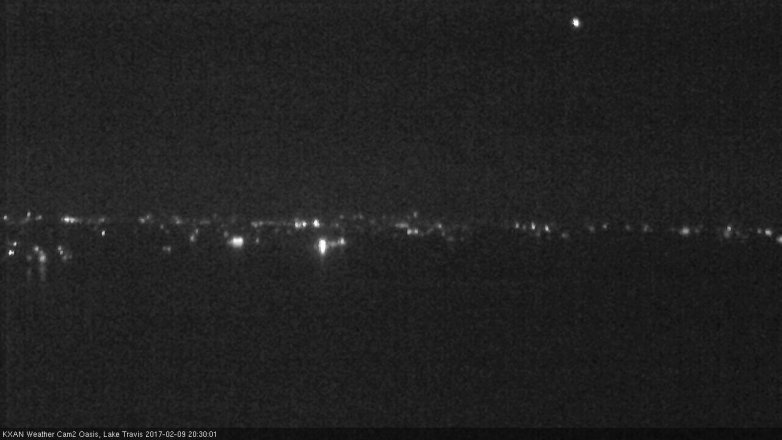 Lake Travis webcam, February 9, 2017 7:55 PM CT