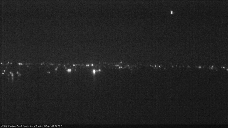 Lake Travis webcam, February 9, 2017 8:00 PM CT