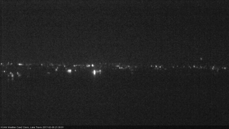 Lake Travis webcam, February 9, 2017 8:55 PM CT