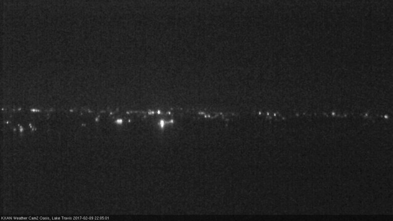 Lake Travis webcam, February 9, 2017 9:10 PM CT