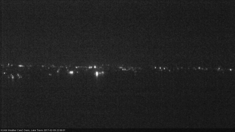 Lake Travis webcam, February 9, 2017 9:25 PM CT