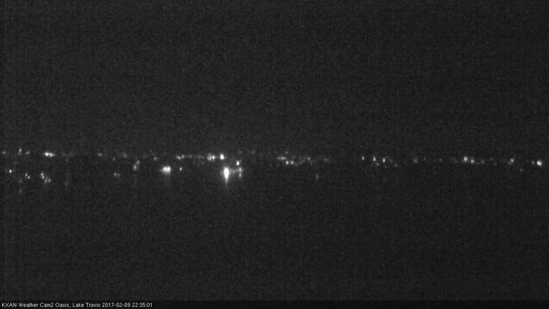 Lake Travis webcam, February 9, 2017 10:05 PM CT