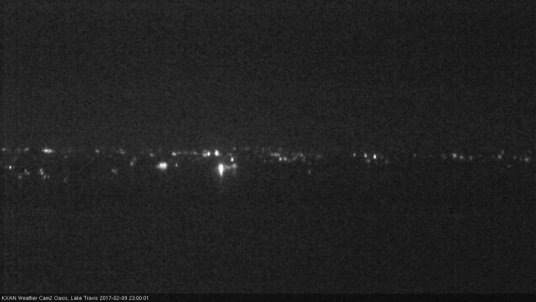 Lake Travis webcam, February 9, 2017 10:15 PM CT