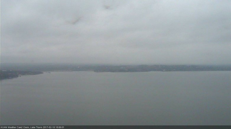 Lake Travis webcam, February 10, 2017 9:30 AM CT