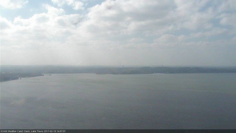 Lake Travis webcam, February 10, 2017 1:10 PM CT