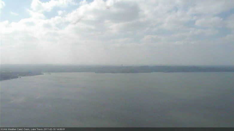 Lake Travis webcam, February 10, 2017 1:15 PM CT