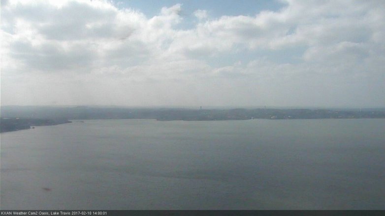 Lake Travis webcam, February 10, 2017 1:25 PM CT