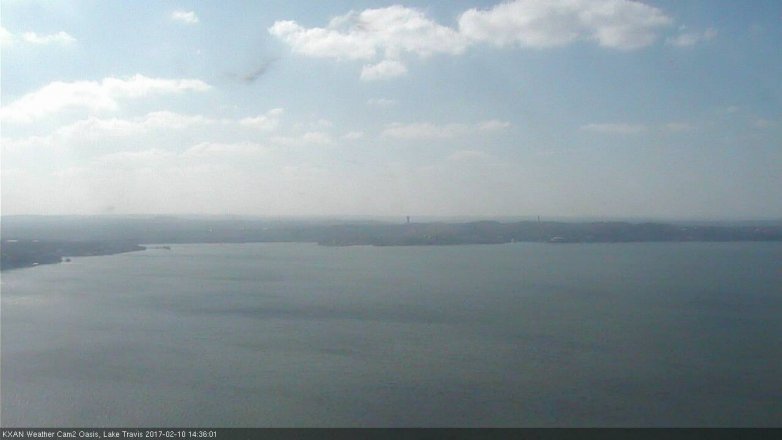Lake Travis webcam, February 10, 2017 1:50 PM CT