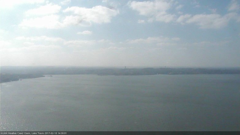Lake Travis webcam, February 10, 2017 1:55 PM CT