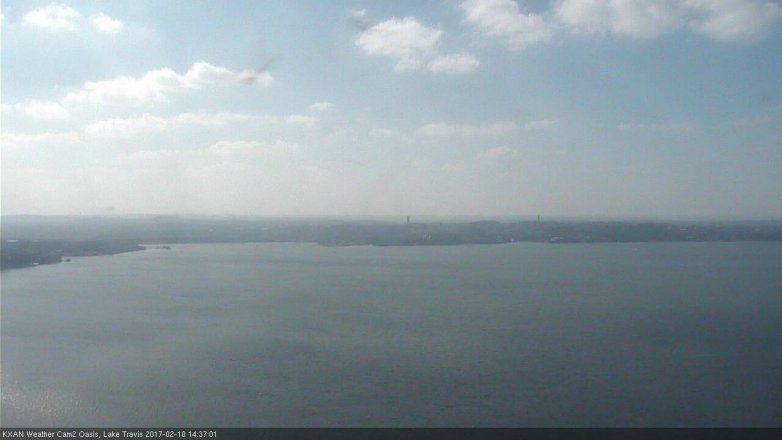 Lake Travis webcam, February 10, 2017 2:00 PM CT