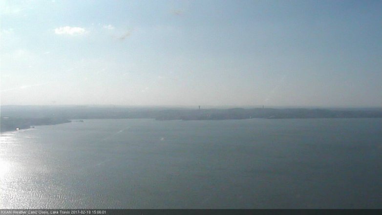 Lake Travis webcam, February 10, 2017 2:25 PM CT