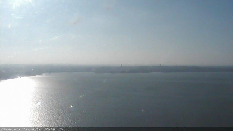 Lake Travis webcam, February 10, 2017 2:50 PM CT