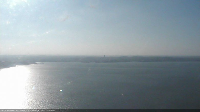 Lake Travis webcam, February 10, 2017 2:55 PM CT