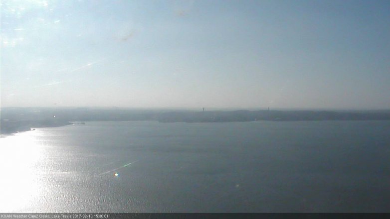 Lake Travis webcam, February 10, 2017 3:00 PM CT