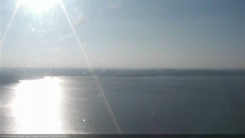 Lake Travis webcam, February 10, 2017 3:20 PM CT