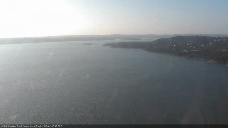 Lake Travis webcam, February 10, 2017 4:20 PM CT
