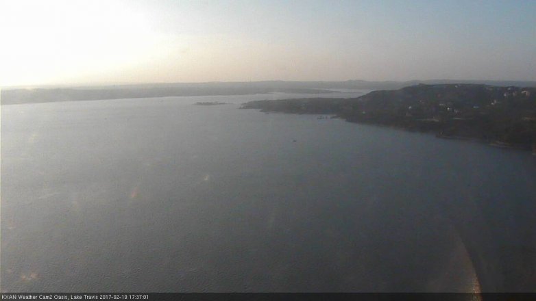 Lake Travis webcam, February 10, 2017 4:40 PM CT