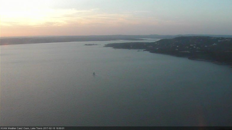 Lake Travis webcam, February 10, 2017 5:05 PM CT