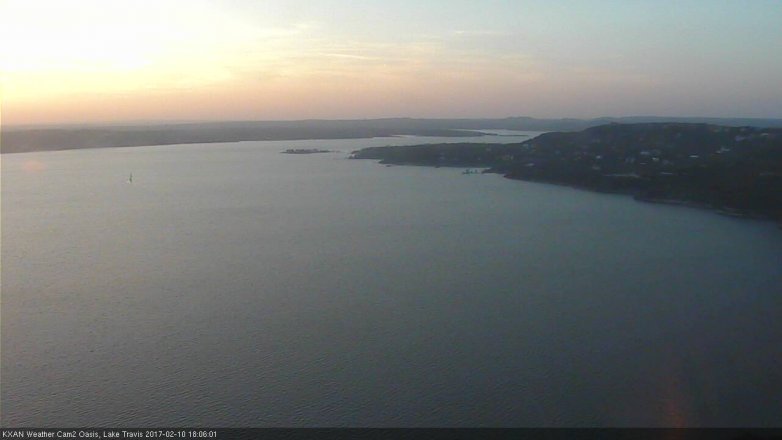 Lake Travis webcam, February 10, 2017 5:35 PM CT