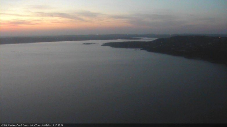 Lake Travis webcam, February 10, 2017 5:45 PM CT