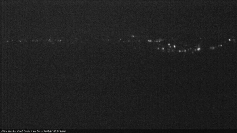 Lake Travis webcam, February 10, 2017 9:20 PM CT