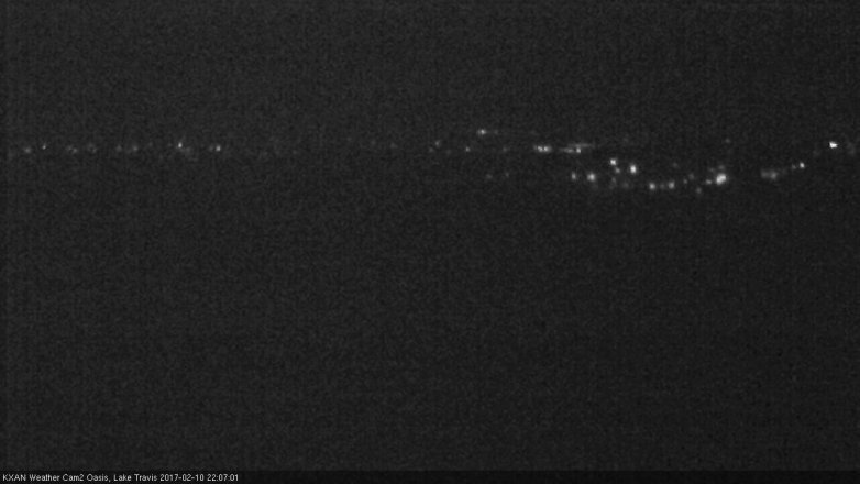Lake Travis webcam, February 10, 2017 9:35 PM CT