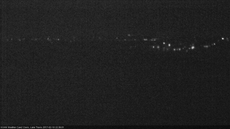Lake Travis webcam, February 10, 2017 10:00 PM CT