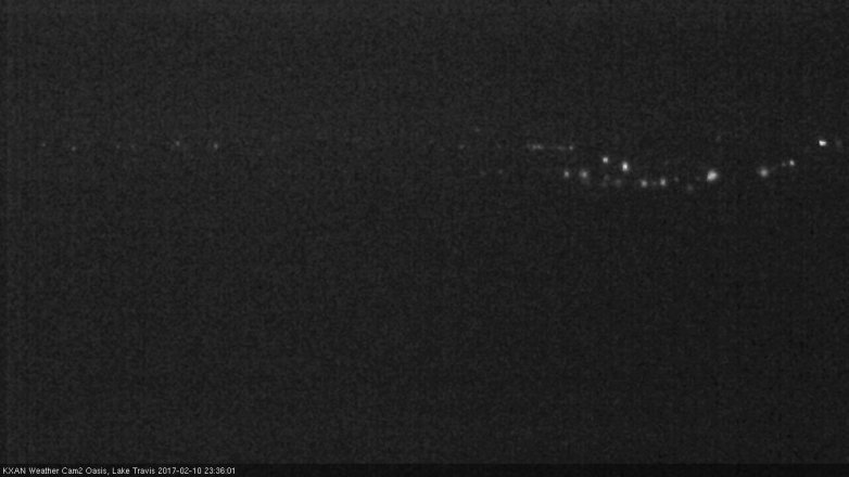Lake Travis webcam, February 10, 2017 10:45 PM CT