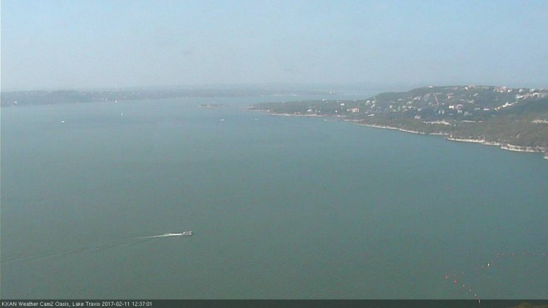 Lake Travis webcam, February 11, 2017 12:00 PM CT