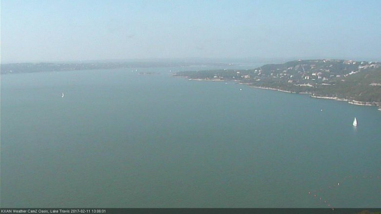 Lake Travis webcam, February 11, 2017 12:15 PM CT
