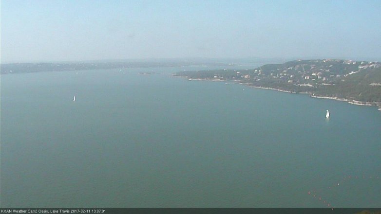 Lake Travis webcam, February 11, 2017 12:30 PM CT