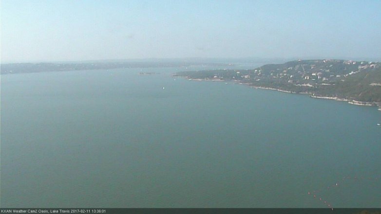Lake Travis webcam, February 11, 2017 12:45 PM CT