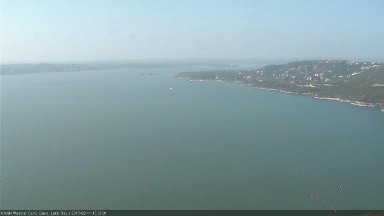Lake Travis webcam, February 11, 2017 12:55 PM CT