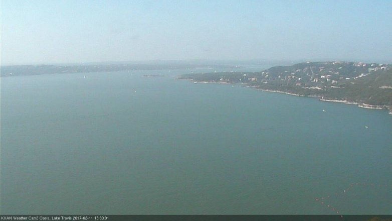 Lake Travis webcam, February 11, 2017 1:00 PM CT