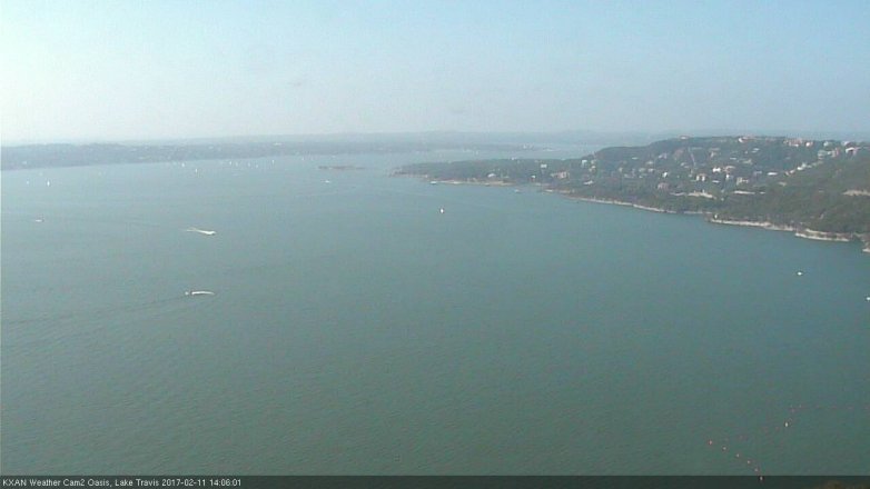 Lake Travis webcam, February 11, 2017 1:25 PM CT